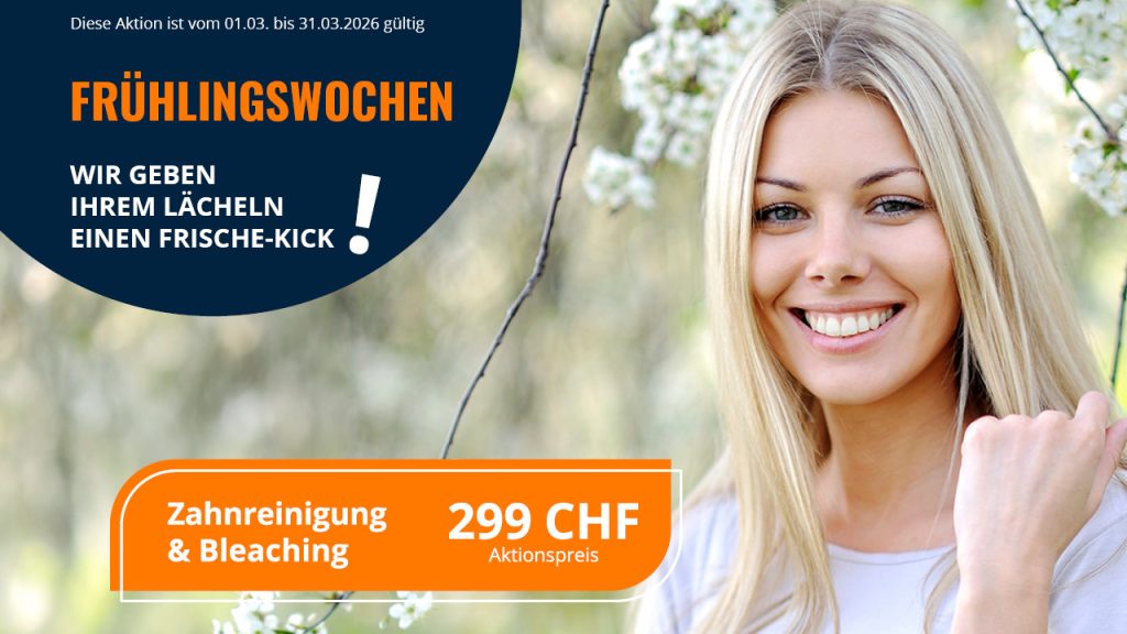 Frühjahrswochen - Zahnreinigung mit Bleaching